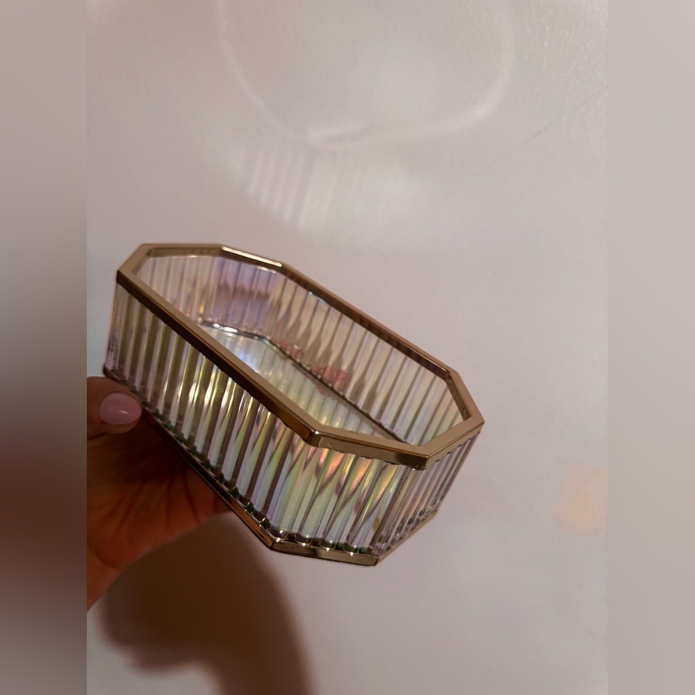 NWT B&BW Iridescent Mirror Body Care Vanity Tray & Free B&BW 2.5oz product - Picture 6 of 7